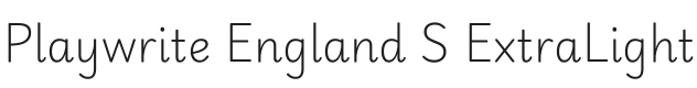 Playwrite GB S ExtraLight Font Preview