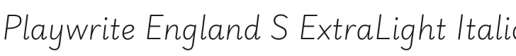 Playwrite GB S ExtraLight Italic Font Preview