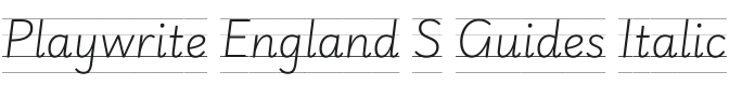 Playwrite GB S Guides Italic Font Preview