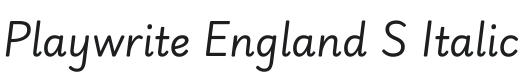 Playwrite GB S Italic Font Preview