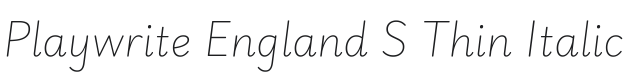 Playwrite GB S Thin Italic Font Preview