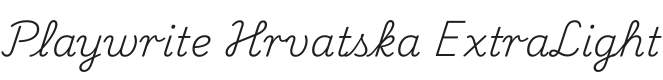 Playwrite HR ExtraLight Font Preview