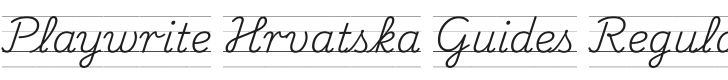 Playwrite HR Guides Regular Font Preview