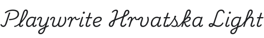 Playwrite HR Light Font Preview