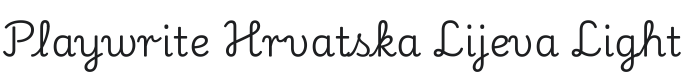 Playwrite HR Lijeva Light Font Preview