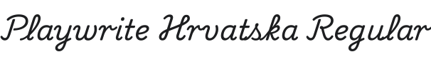 Playwrite Hrvatska Font Preview