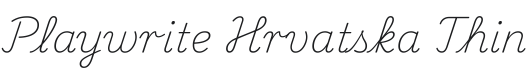 Playwrite HR Thin Font Preview