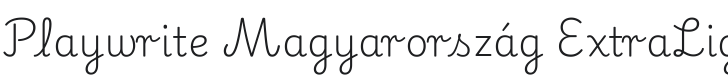 Playwrite HU ExtraLight Font Preview