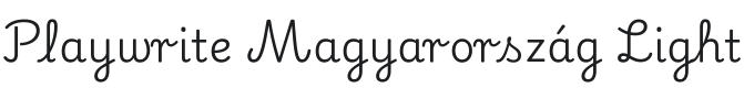 Playwrite HU Light Font Preview