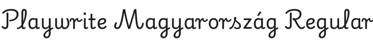 Playwrite Magyarország Font Preview