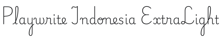 Playwrite ID ExtraLight Font Preview
