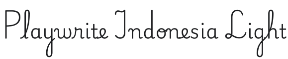 Playwrite ID Light Font Preview