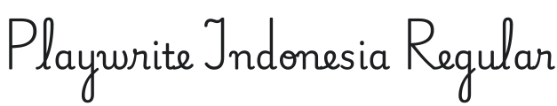 Playwrite Indonesia Font Preview