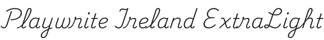 Playwrite IE ExtraLight Font Preview