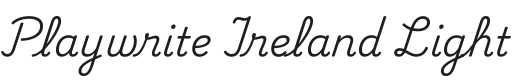Playwrite IE Light Font Preview