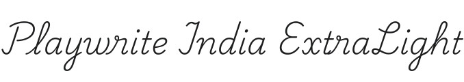 Playwrite IN ExtraLight Font Preview