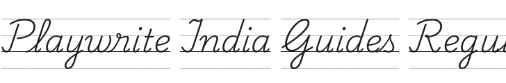 Playwrite IN Guides Regular Font Preview