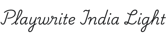 Playwrite IN Light Font Preview