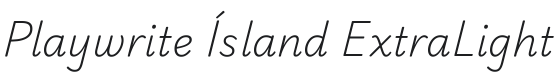 Playwrite IS ExtraLight Font Preview