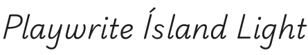 Playwrite IS Light Font Preview