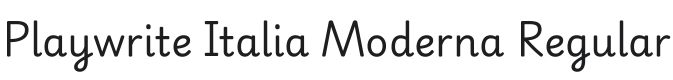 Playwrite Italia Moderna Font Preview