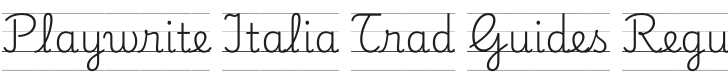 Playwrite IT Trad Guides Regular Font Preview