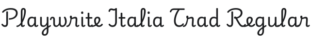 Playwrite Italia Tradizionale Font Preview