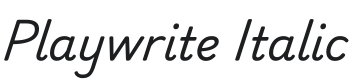 Playwrite Italic Font Preview