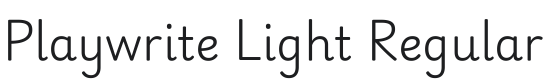 Playwrite Light Regular Font Preview