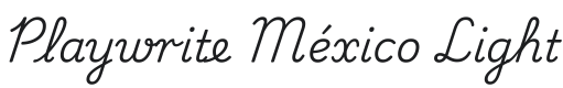 Playwrite MX Light Font Preview