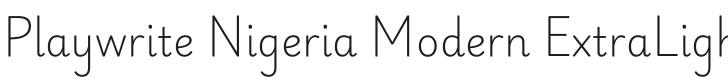 Playwrite NG Modern ExtraLight Font Preview
