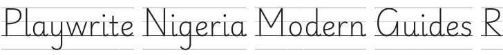 Playwrite NG Modern Guides Regular Font Preview