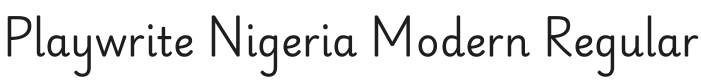 Playwrite Nigeria Modern Font Preview