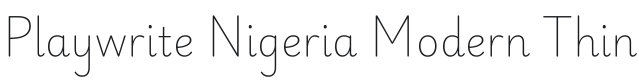 Playwrite NG Modern Thin Font Preview