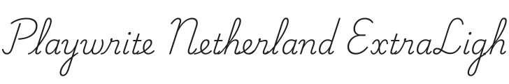 Playwrite NL ExtraLight Font Preview
