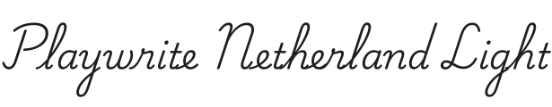 Playwrite NL Light Font Preview