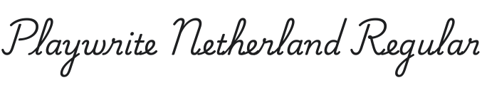 Playwrite Netherland Font Preview