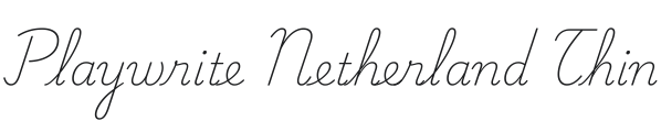 Playwrite NL Thin Font Preview