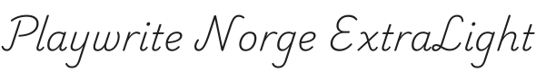 Playwrite NO ExtraLight Font Preview