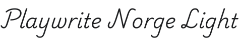 Playwrite NO Light Font Preview