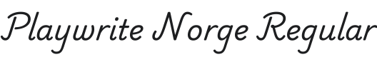 Playwrite Norge Font Preview