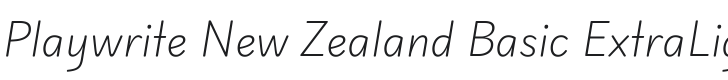Playwrite NZ Basic ExtraLight Font Preview