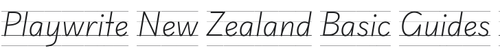Playwrite NZ Basic Guides Regular Font Preview