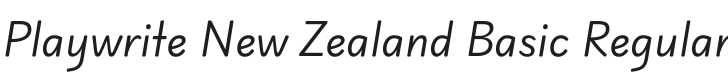 Playwrite New Zealand Basic Font Preview