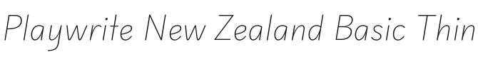 Playwrite NZ Basic Thin Font Preview