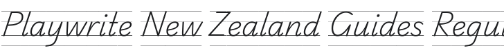 Playwrite NZ Guides Regular Font Preview