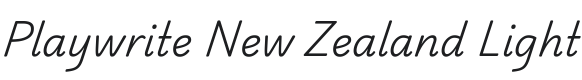 Playwrite NZ Light Font Preview