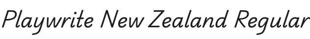 Playwrite New Zealand Font Preview