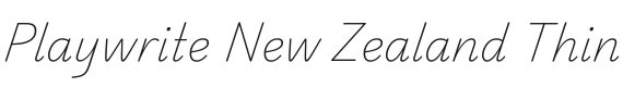 Playwrite NZ Thin Font Preview