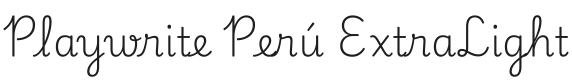 Playwrite PE ExtraLight Font Preview